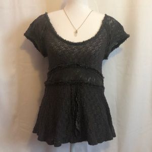 Free People medium charcoal blouse